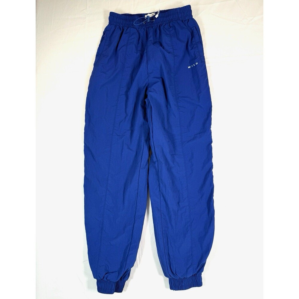 NWOT WILO THE LABEL Womens Parachute Pants XS Blue Utility Streetwear Athletic